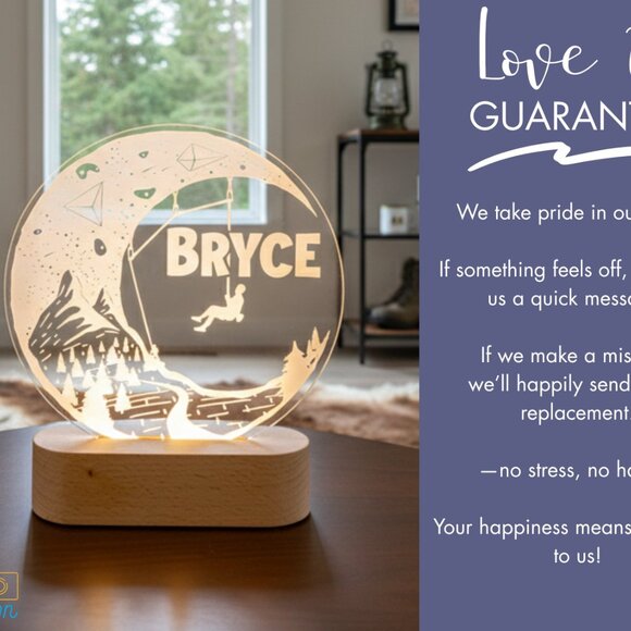 Personalized Rock Climber LED Night Light – Cool Room Decor for Climbers - Picture 6 of 8